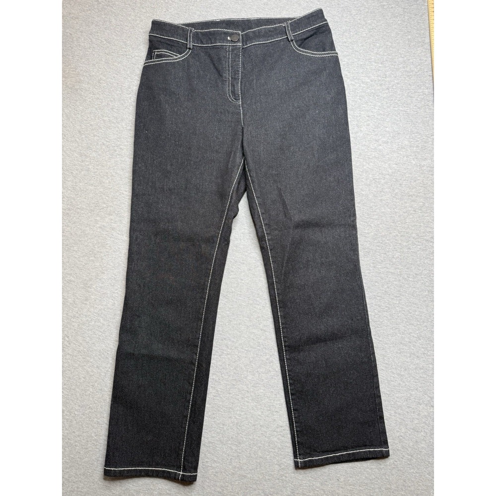 Akris Punto cotton jeans Straight leg Black Pants Denim Size 6